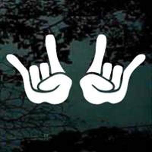 Rock On Hands Vinyl Decal Sticker