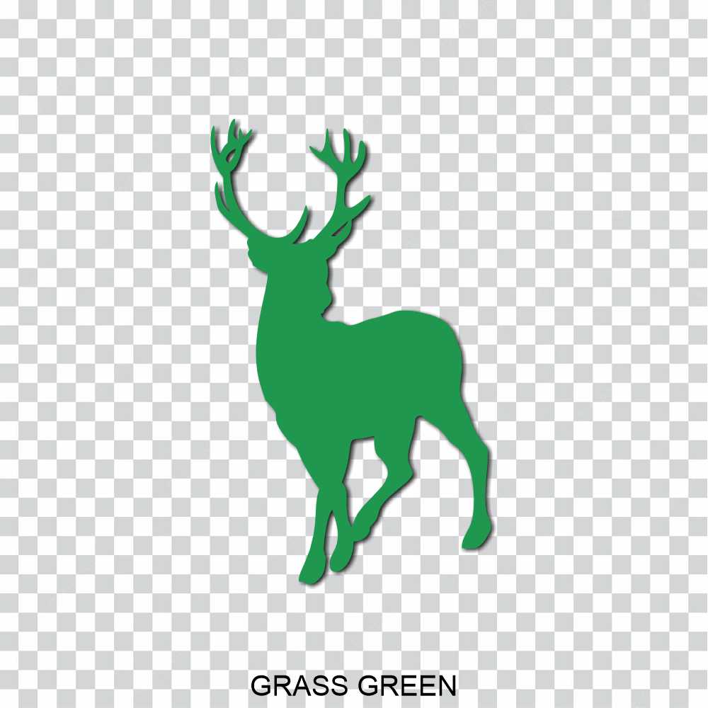 12 point buck deer silhouette vinyl decal sticker