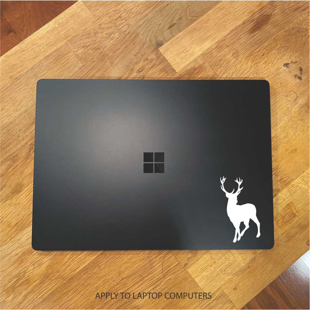 12 point buck deer silhouette vinyl decal sticker