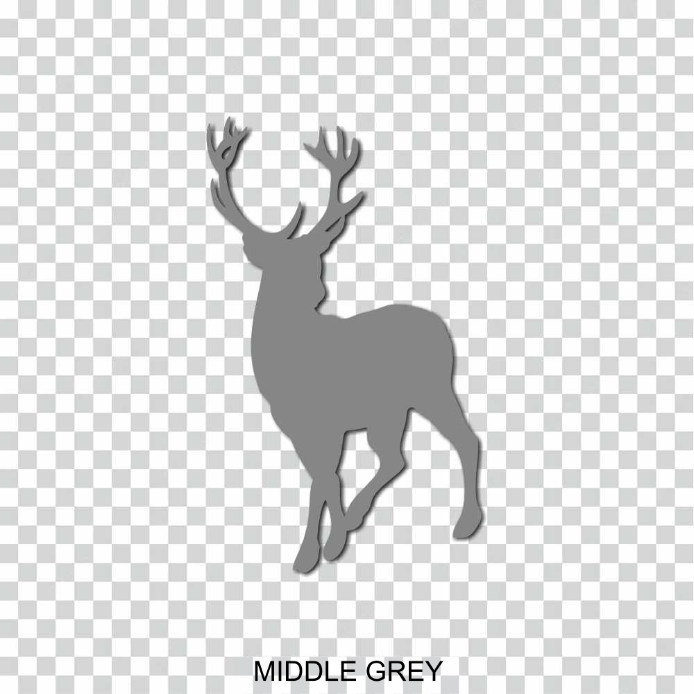 12 point buck deer silhouette vinyl decal sticker