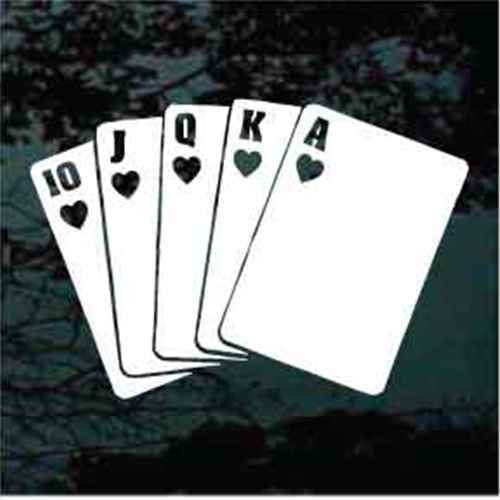 Royal Flush Vinyl Decal Sticker