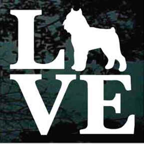 Brussels Griffon Love Vinyl Decal Sticker