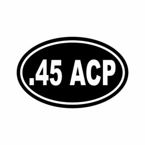 .45 acp euro style vinyl decal sticker