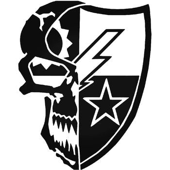 75th Ranger Regiment Skull Vinyl Decal Sticker