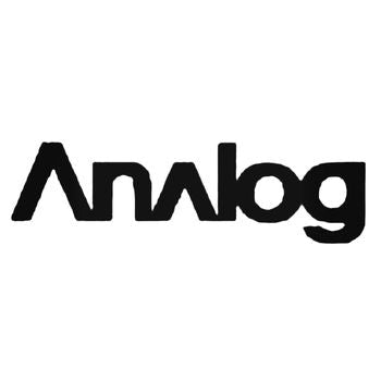 Analog Text Vinyl Decal Sticker