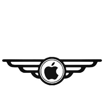 Apple Retro Wings Vinyl Decal Sticker