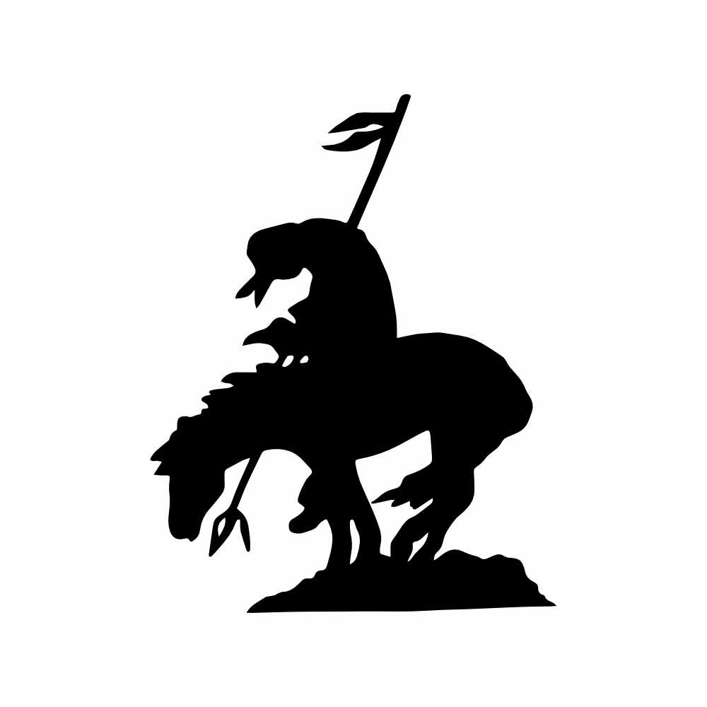 At The End Of The Trail Indian Vinyl Decal Sticker