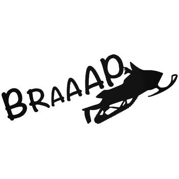 Braaap Snowmobile Sled Vinyl Decal Sticker