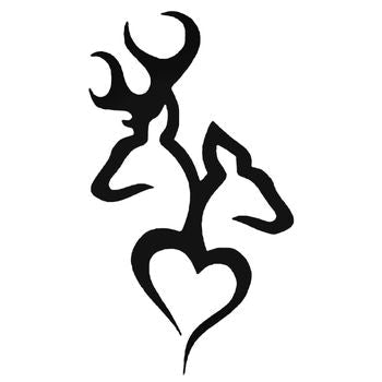 Browning Buck Deer Love Hunting Vinyl Decal Sticker