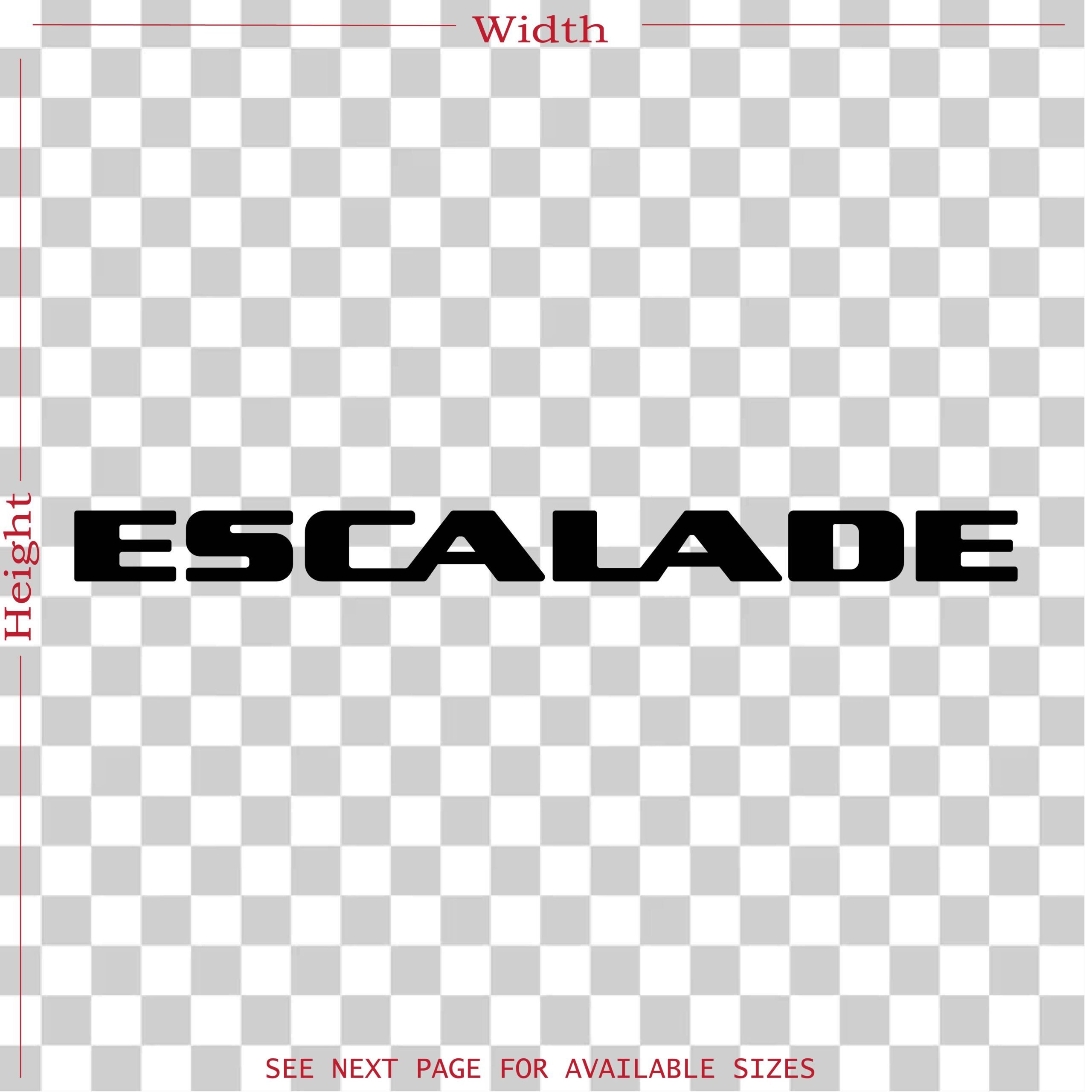 Cadillac Escalade Vinyl Decal Sticker - Image 2