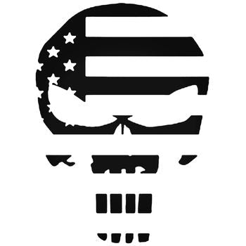 Chris Kyle American Flag Punisher Skull Vinyl Decal Sticker