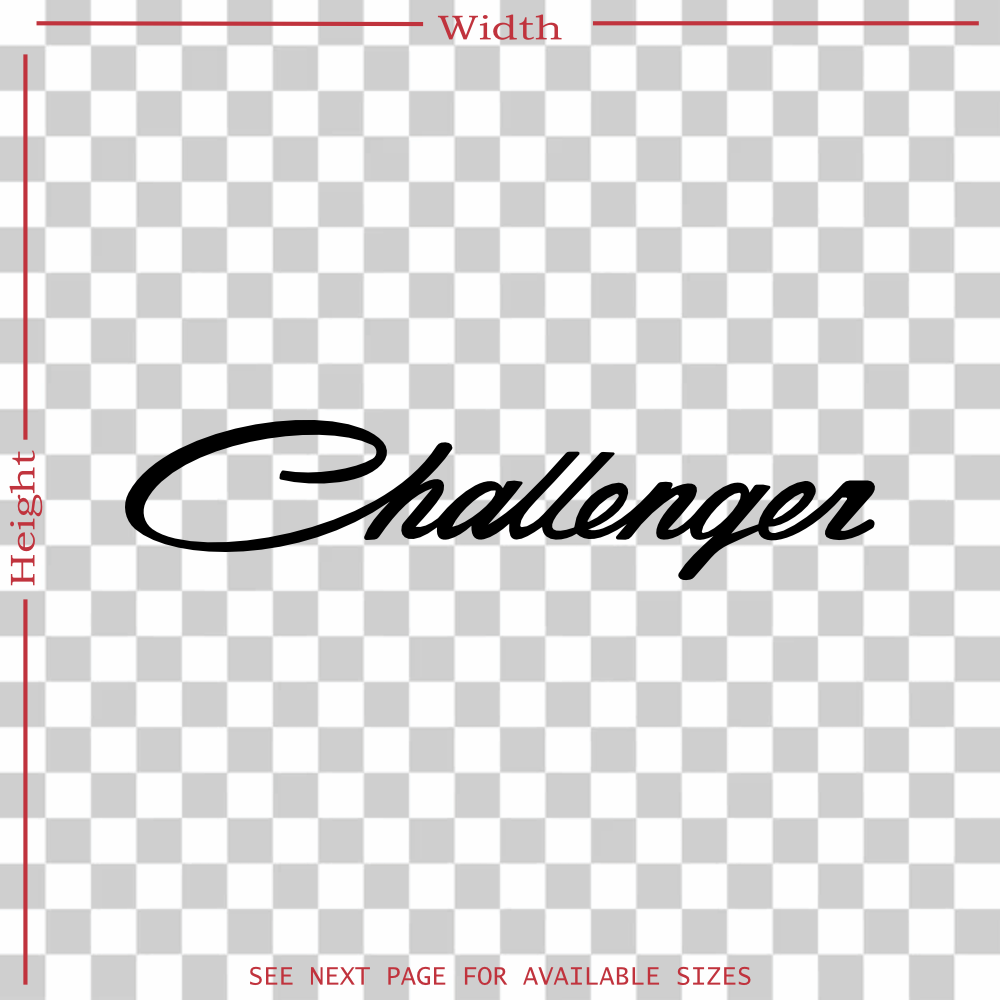 Dodge Challenger Script Windshield Banner Decal Sticker - Image 2