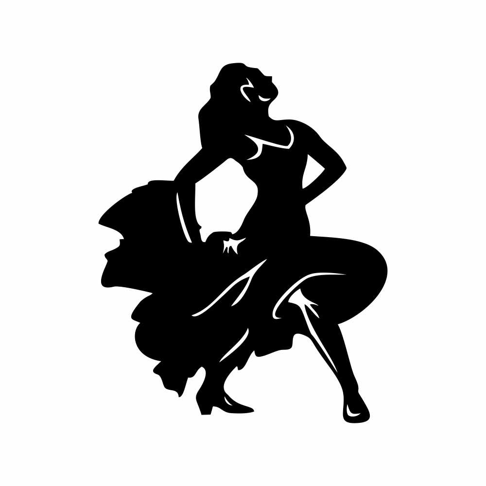 Female Flamenco Dancer Vinyl Decal Sticker
