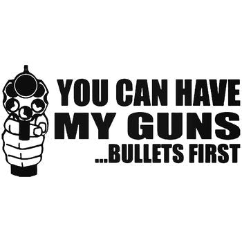Guns Bullets Vinyl Decal Sticker