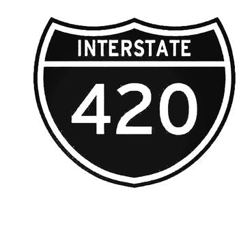 Interstate 420 Weed Drugs Pot Marijuana Vinyl Decal Sticker