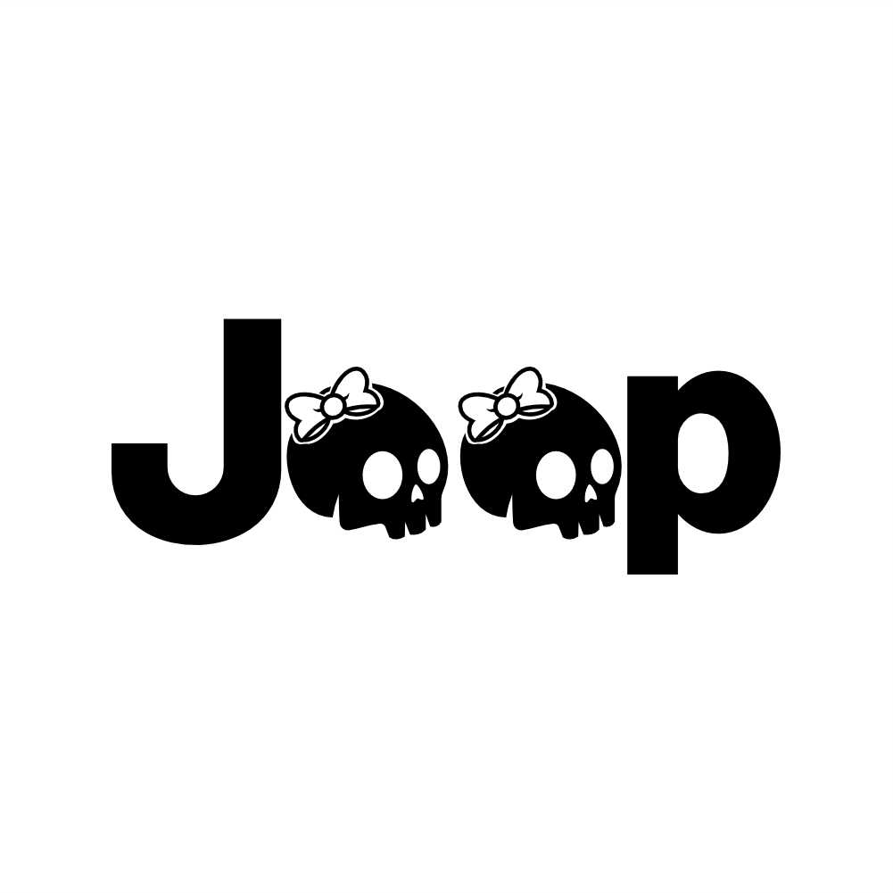 Jeep Wrangler Side Fender Girl Skulls Jeep Decal Sticker