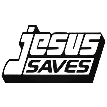 Jesus Saves Religious Die Cut Vinyl Decal Sticker