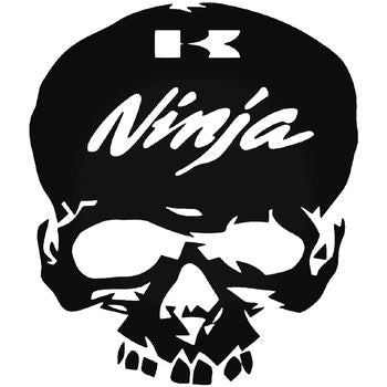 Kawasaki Ninja Skull Vinyl Decal Sticker