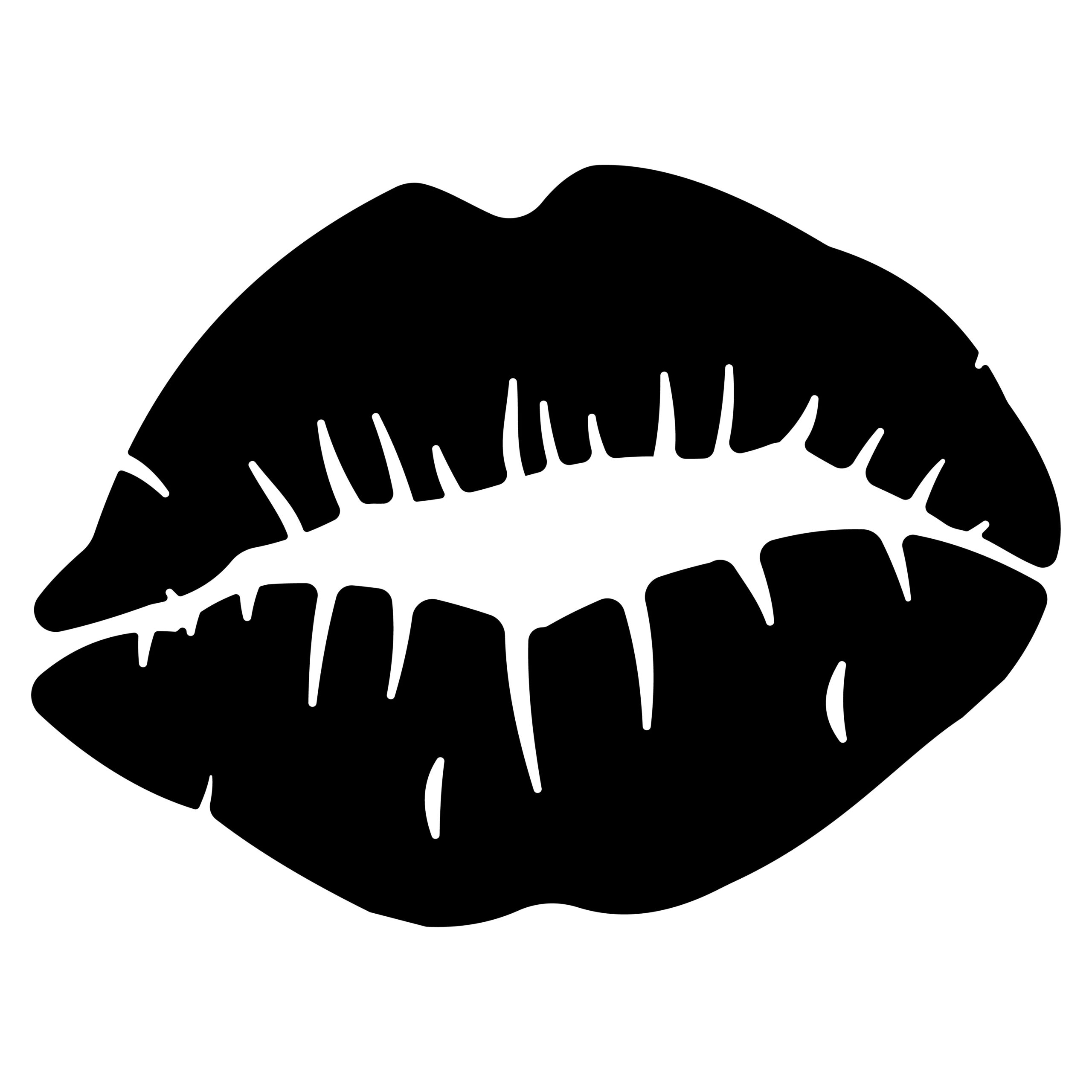 Kiss Mark Lips Window Decal Sticker