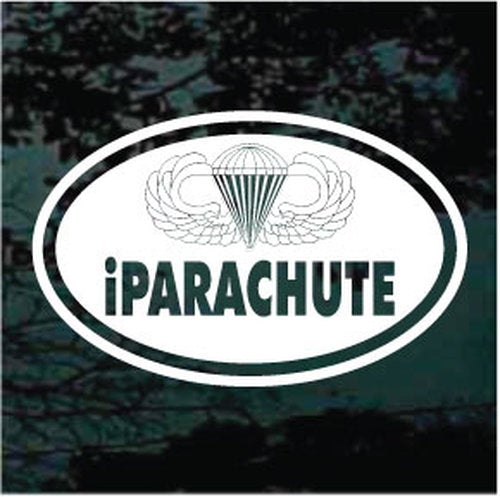 Paratrooper iParachute Oval Vinyl Decal Sticker