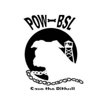 Pow Pitbull Black And White Vinyl Decal Sticker