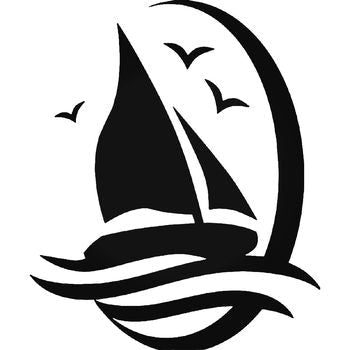 Sailboat Sailing 2 Vinyl Decal Sticker