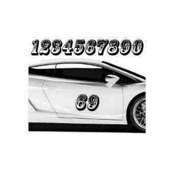 Set Of 2 Far West Numbers Custom S Vinyl Decal Sticker