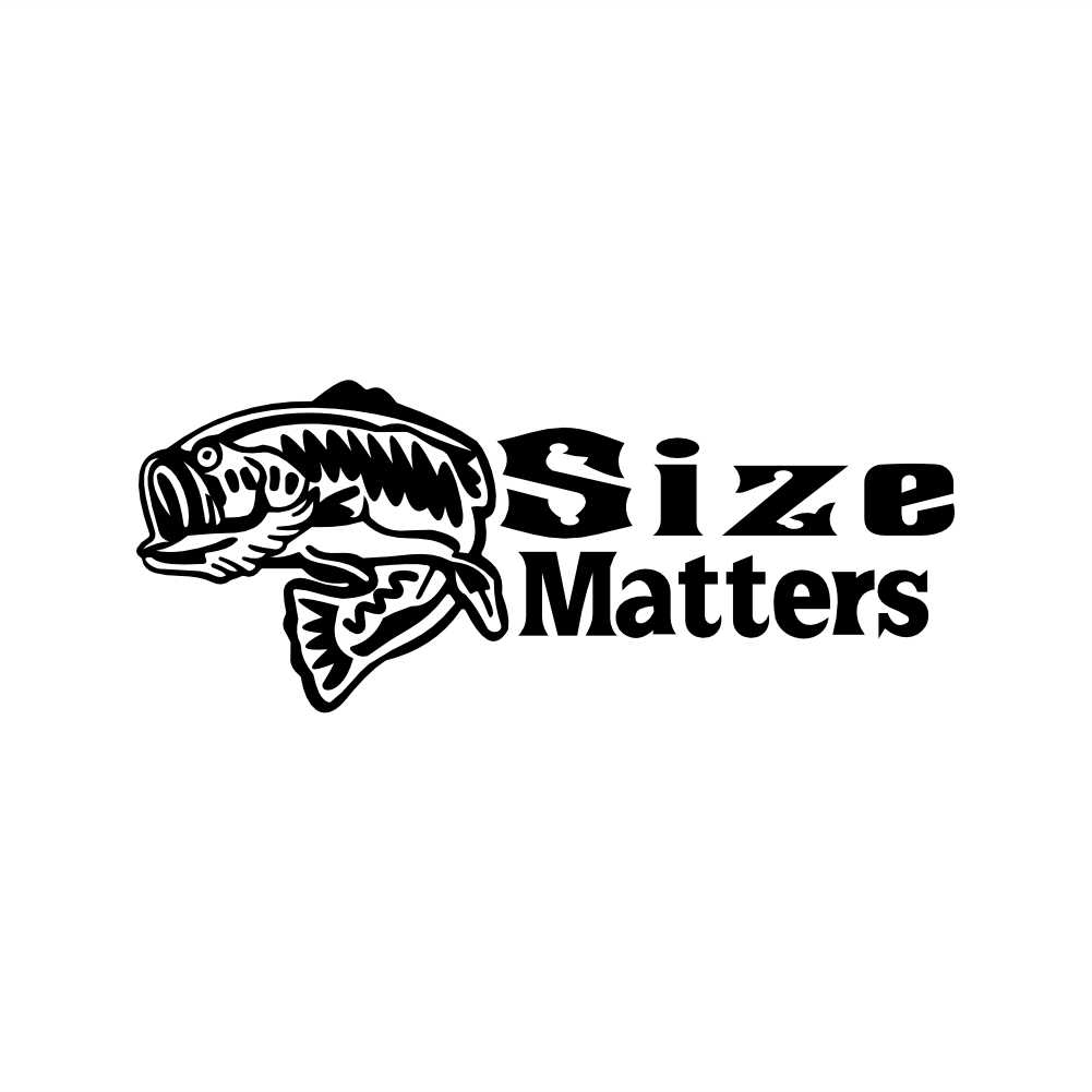 Size Matters Fishing Vinyl Decal Sticker