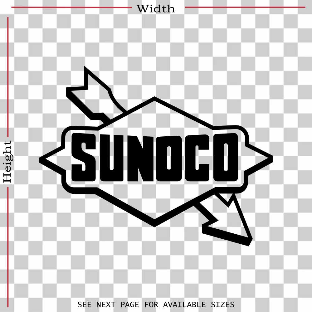 Sunoco Logo Decal Sticker - Image 2