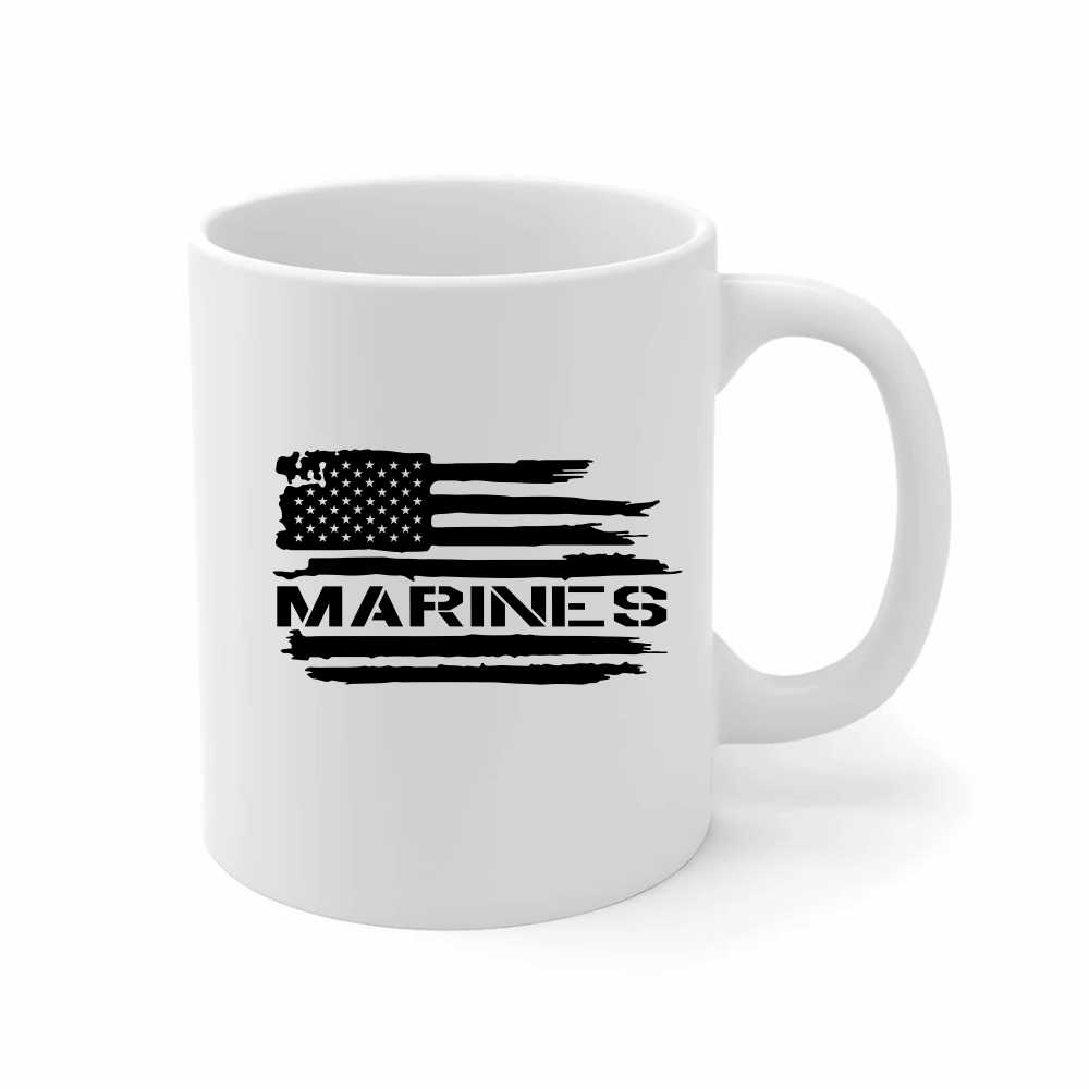 USMC Marines Weathered Flag Window Decal Sticker - Image 9