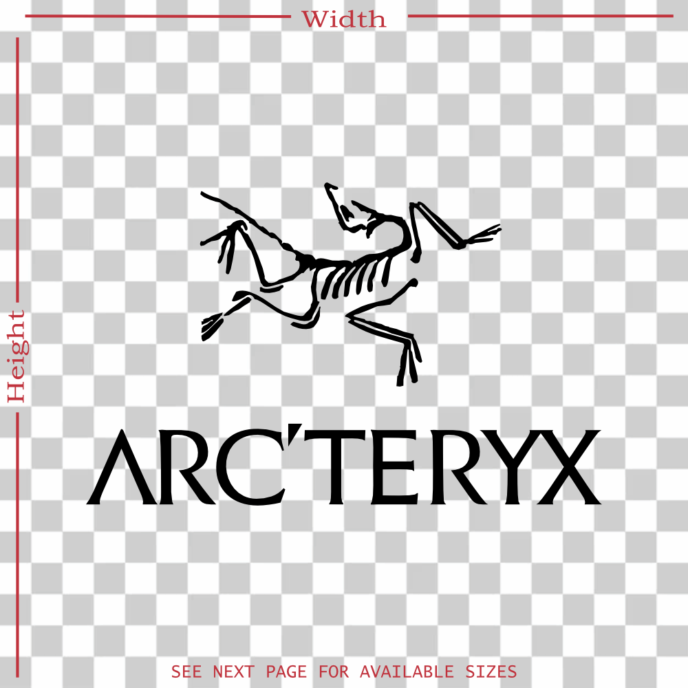 arc'teryx vinyl decal sticker