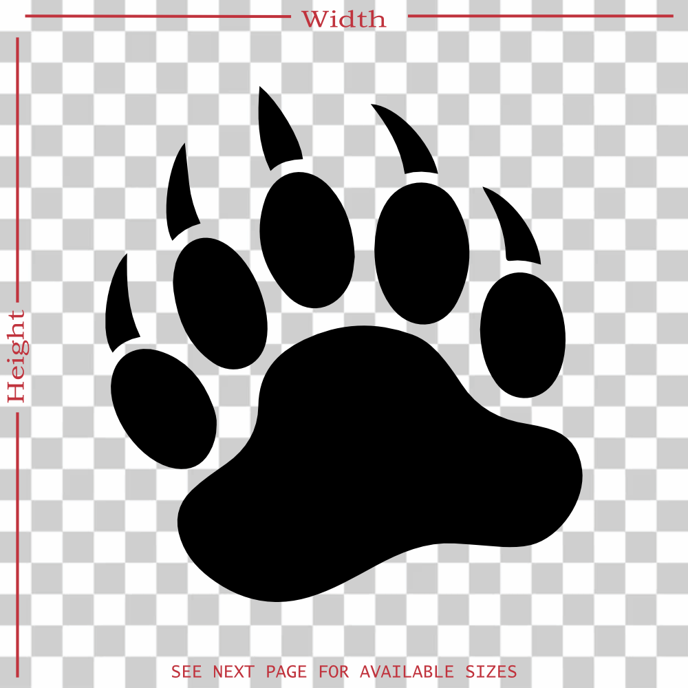 bear paw 95 decal sticker