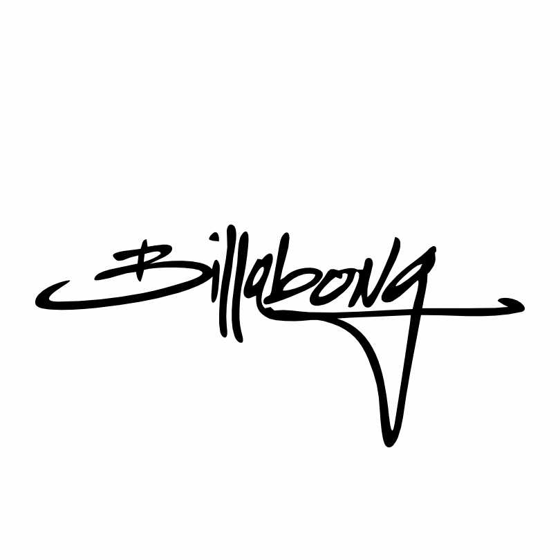 billabong script window decal sticker