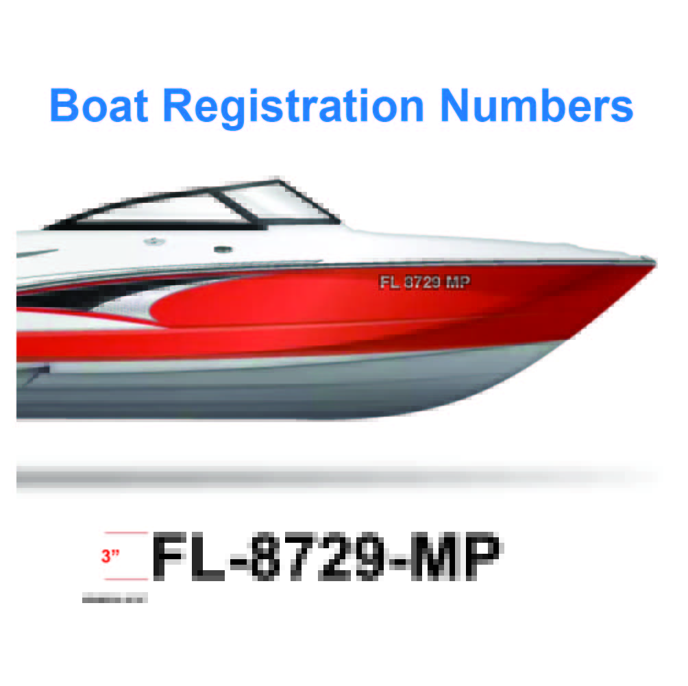 boat registration number vinyl decal sticker