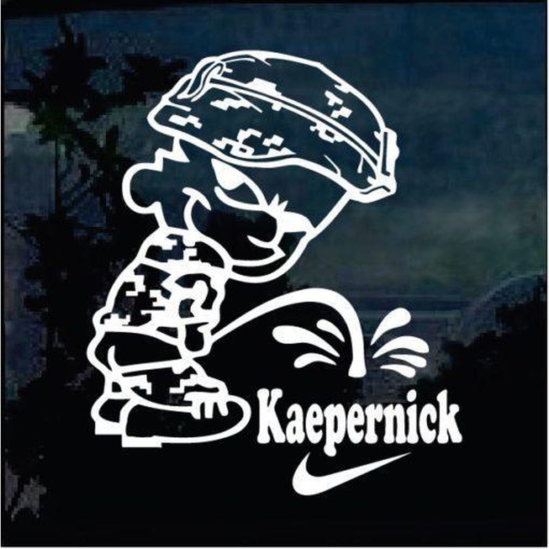 Calvin Pee on Colin Kaepernick Military Window Decal Stickers