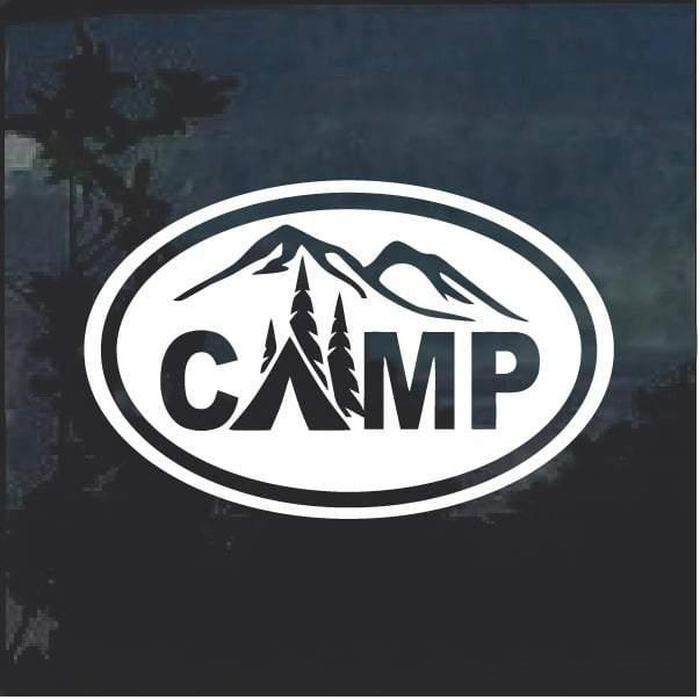 Camp Life Oval Window Decal Sticker