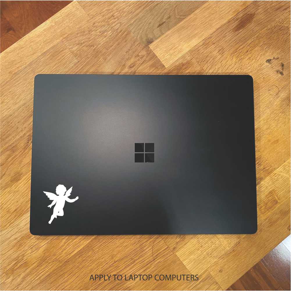 cherub angel silhouette vinyl decal sticker