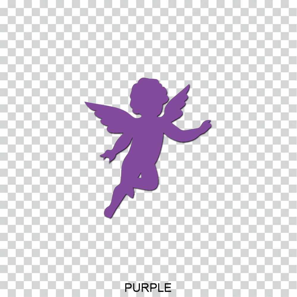 cherub angel silhouette vinyl decal sticker