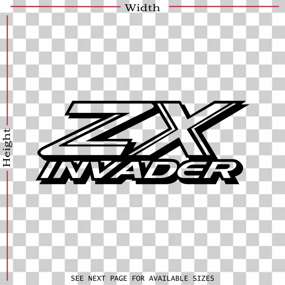chevy silverado zx invader vinyl decal sticker