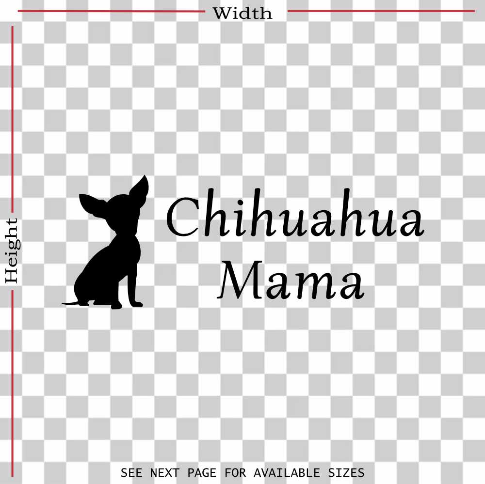 chihuahua mama dog pet vinyl decal sticker