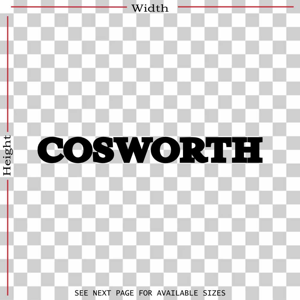 cosworth aftermarket vinyl decal sticker