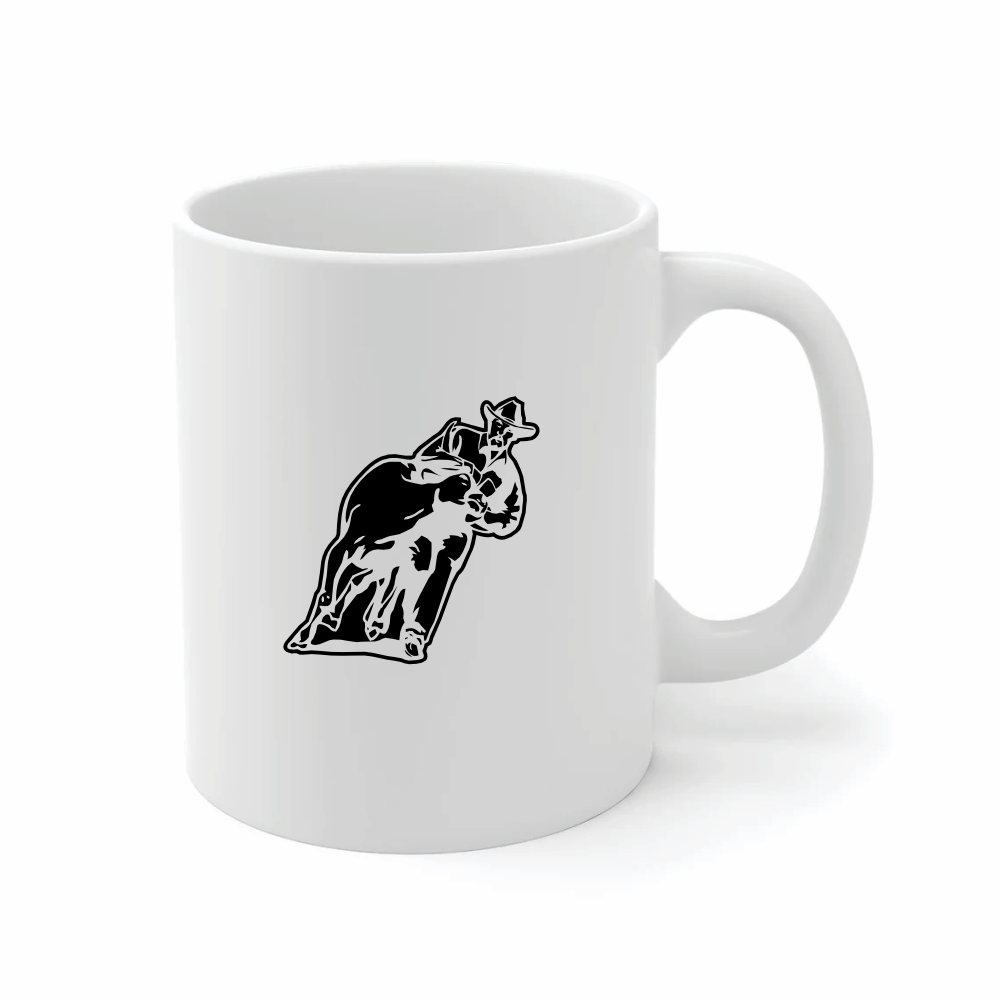 cowboy steer wrestling vinyl decal sticker