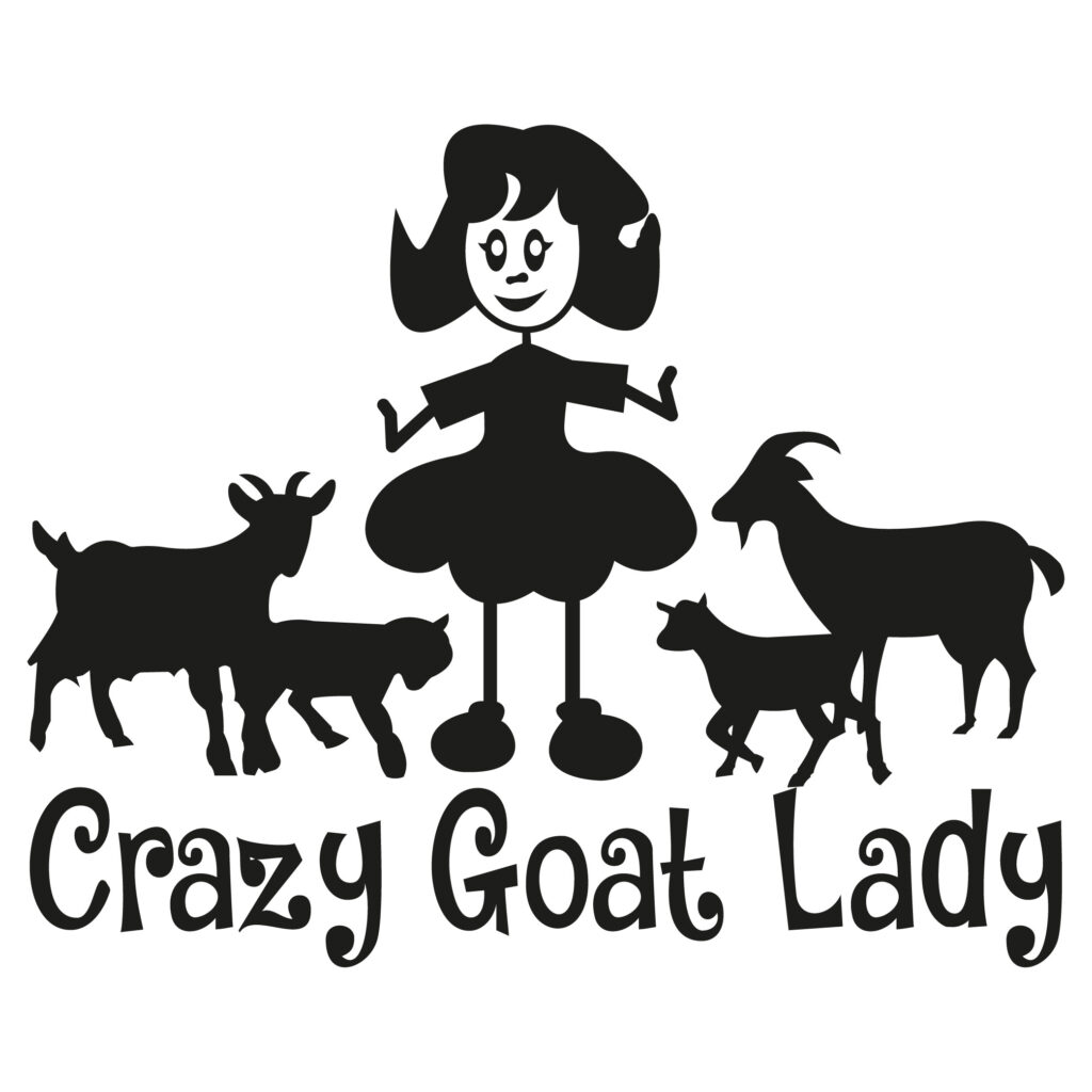 crazy goat lady vinyl decal sticker