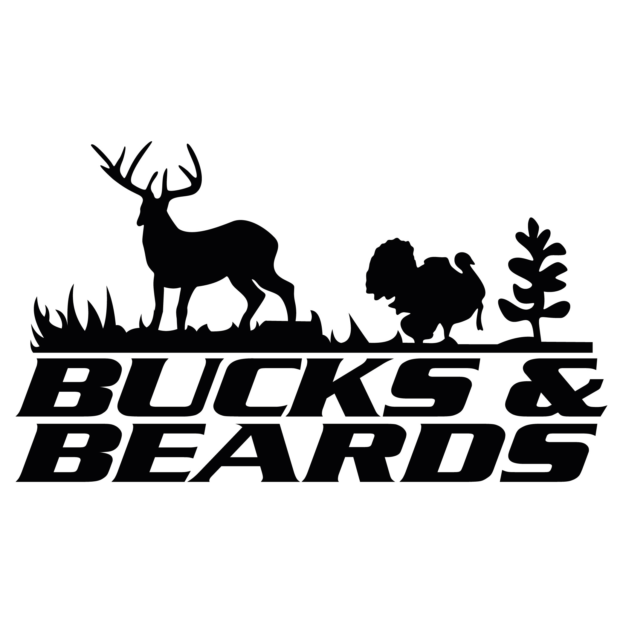 deer & turkey bucks & beards vinyl decal sticker