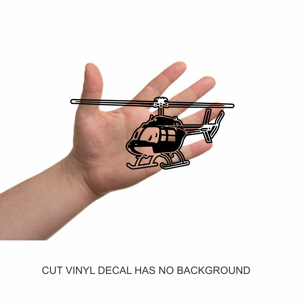 detailed helicopter vinyl decal sticker