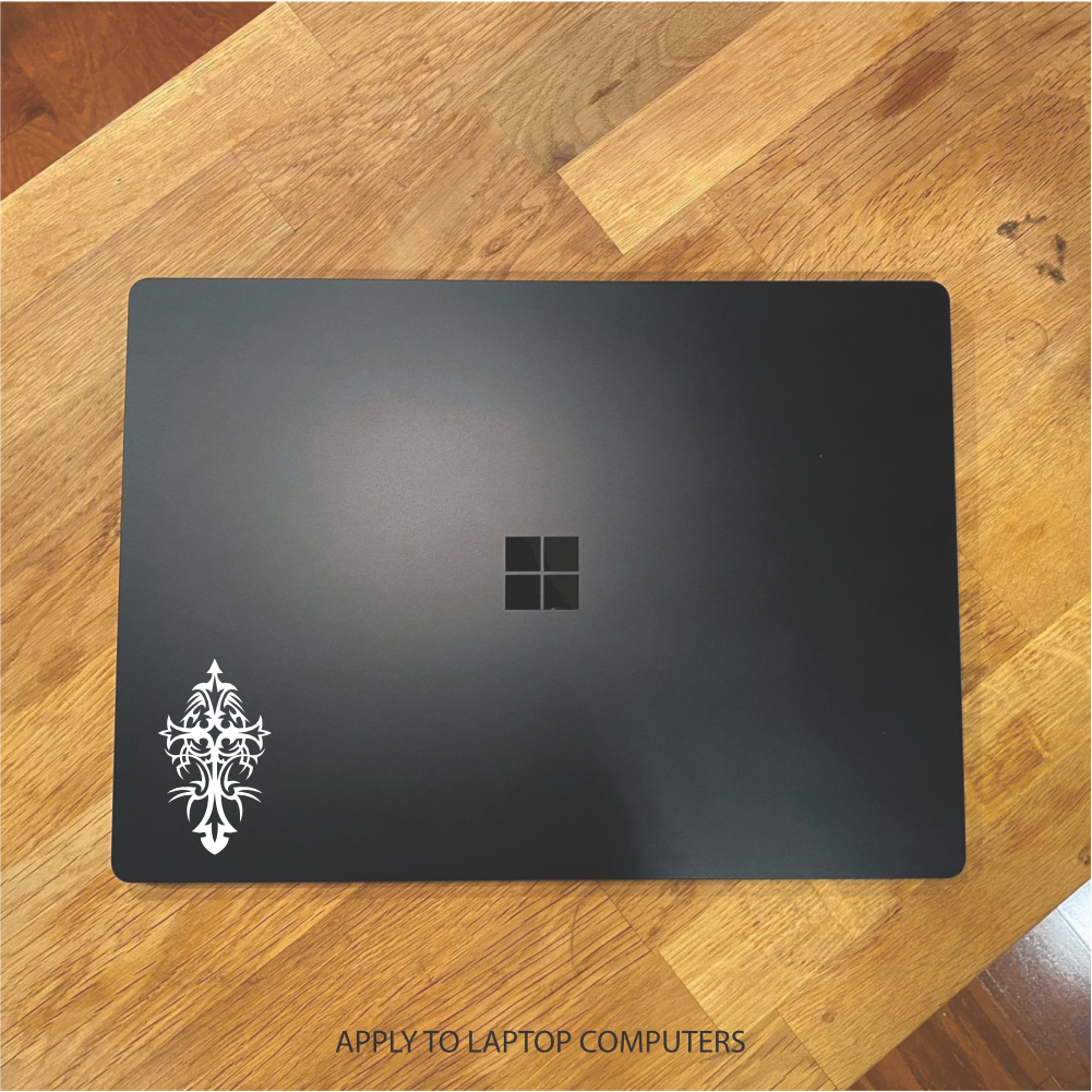 detailed tribal cross vinyl decal sticker