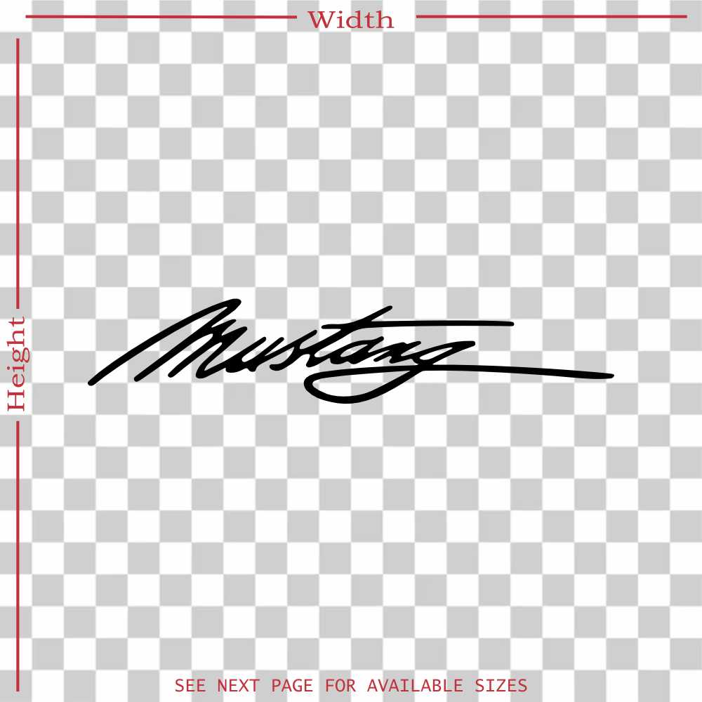 ford mustang signature vinyl decal sticker