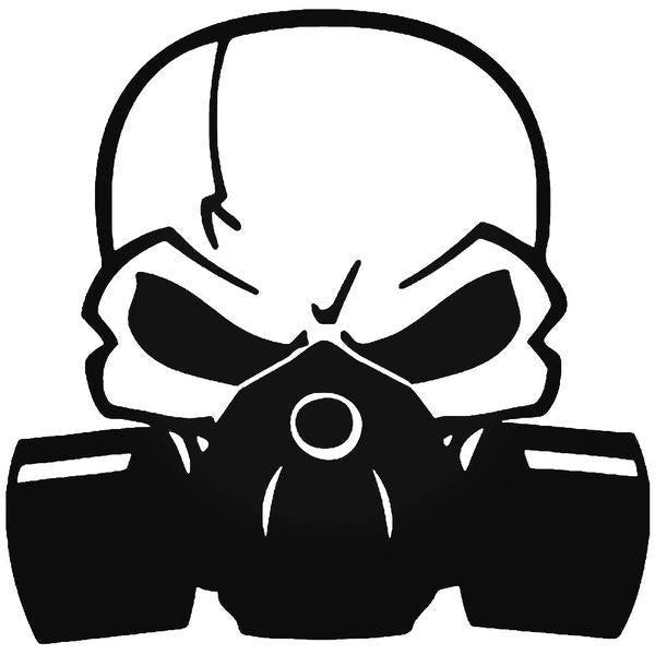 Gas Mask Death Skull Vinyl Decal Sticker