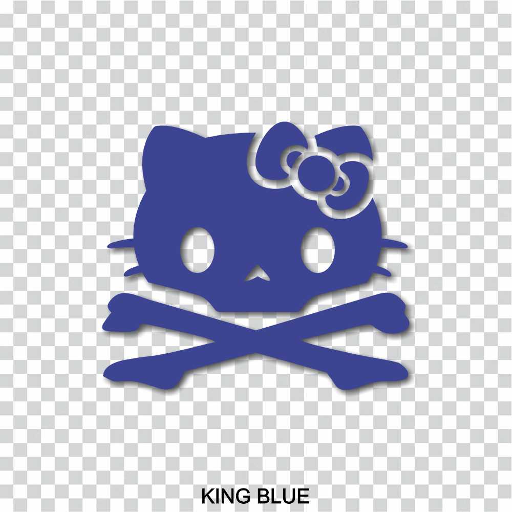 hello kitty death skull crossbones vinyl decal sticker