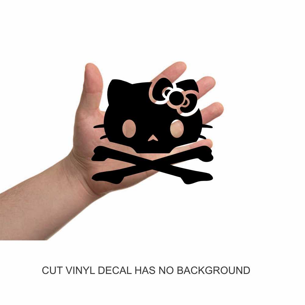 hello kitty death skull crossbones vinyl decal sticker